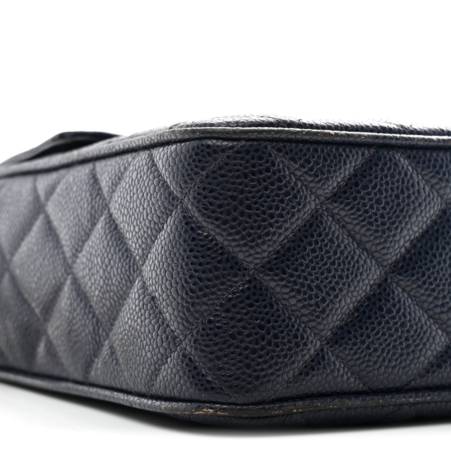 Chanel Caviar Quilted CC Shoulder Bag Navy