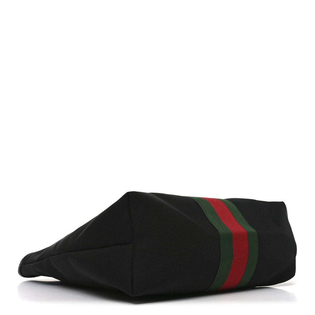 Gucci Techno Canvas Web Vertical Tote Black