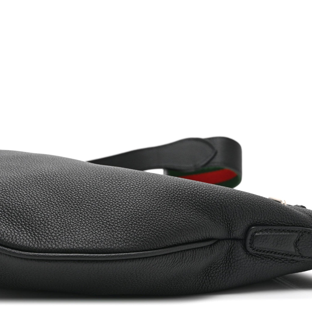 Gucci Calfskin Emblem Shoulder Bag Black