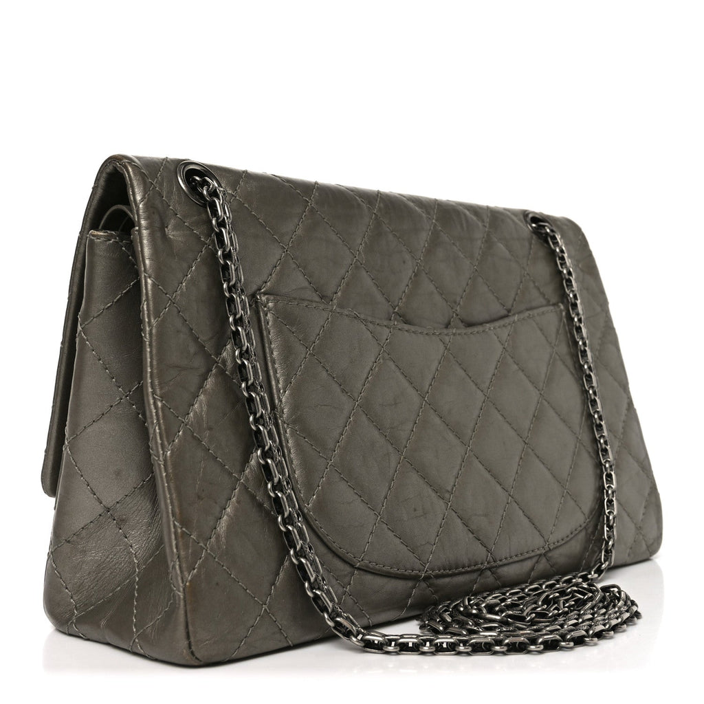 Chanel Metallic Aged Calfskin Quilted 2.55 Reissue 226 Flap Dark Gold