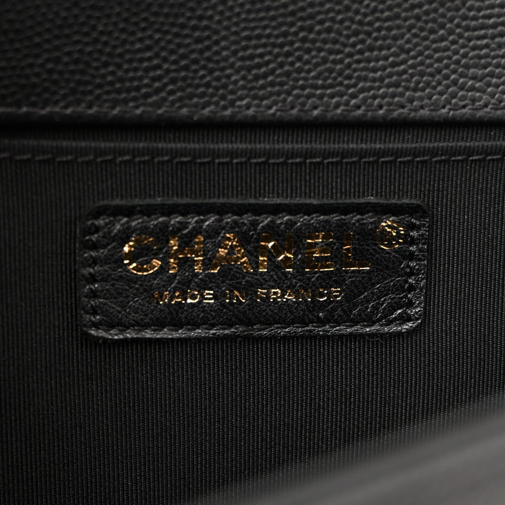 Chanel Caviar Quilted Medium Boy Flap Black