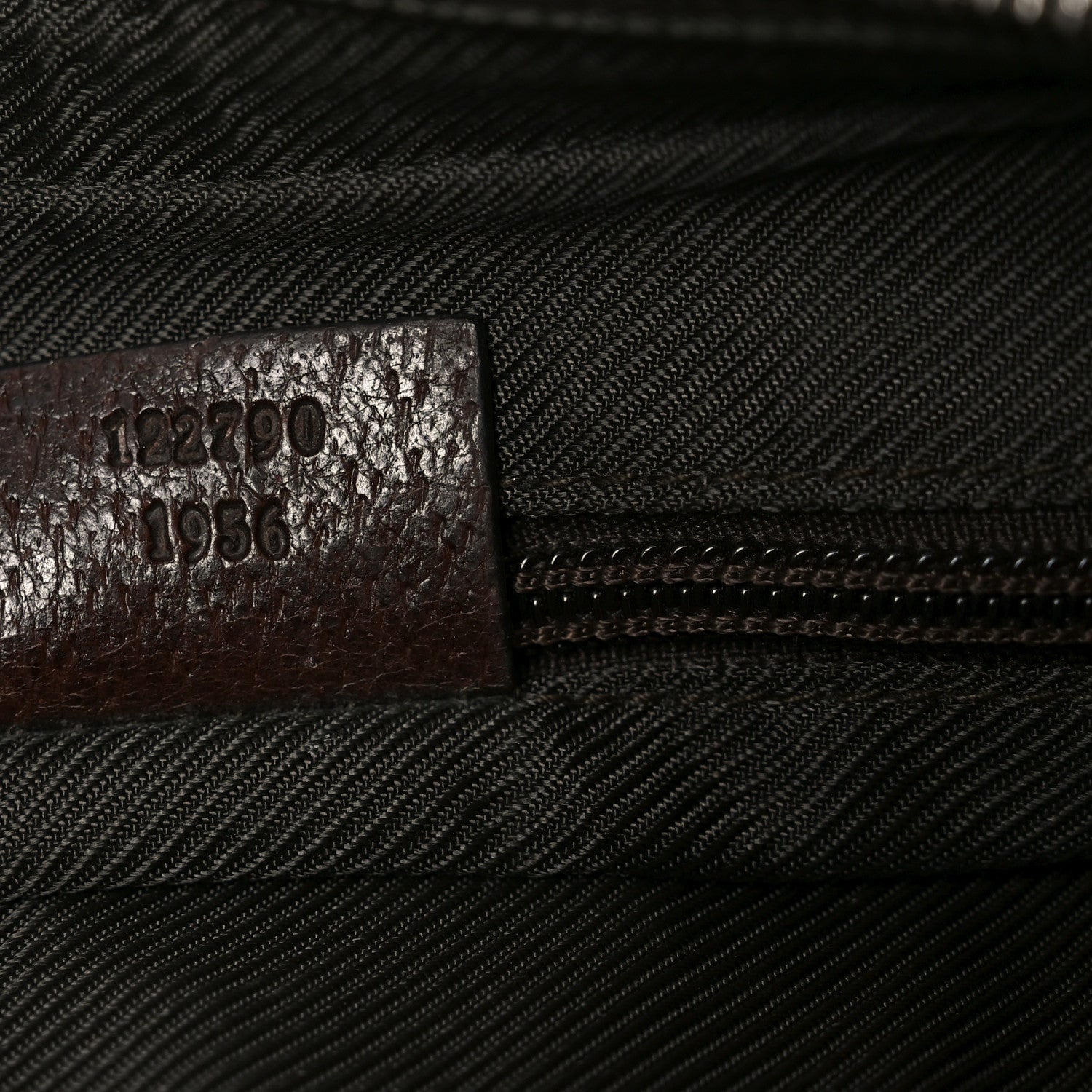 Gucci Monogram Medium Half Moon Hobo Dark Brown