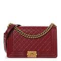 Chanel Lambskin Quilted New Medium Boy Flap Red