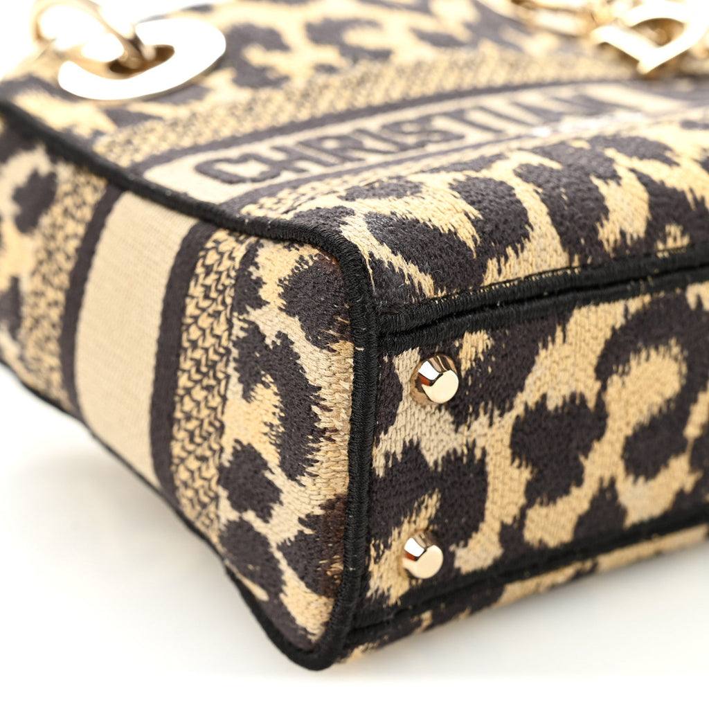 Christian Dior Canvas Mini Mizza Embroidered Lady D-Lite Beige Multicolor