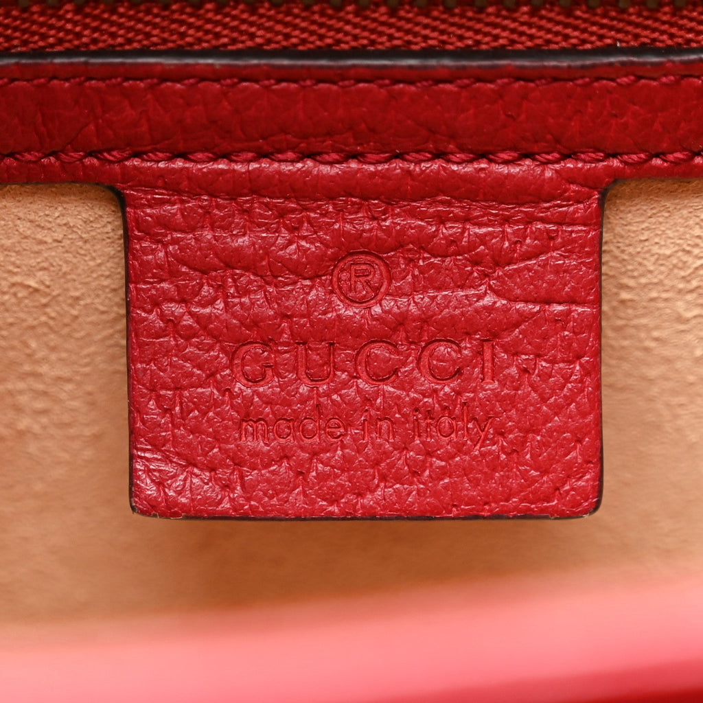 Gucci GG Supreme Monogram Small Queen Margaret Top Handle Bag Red