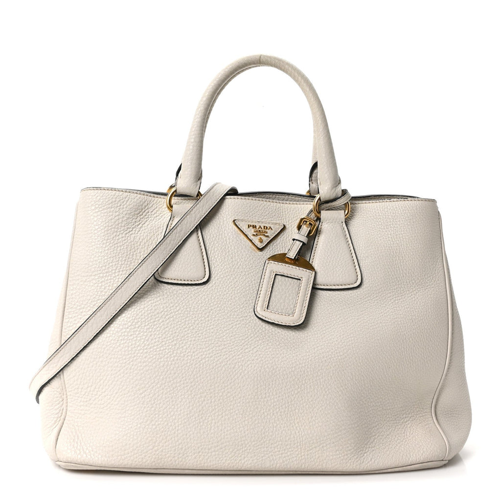 Prada Vitello Daino Tote Talco