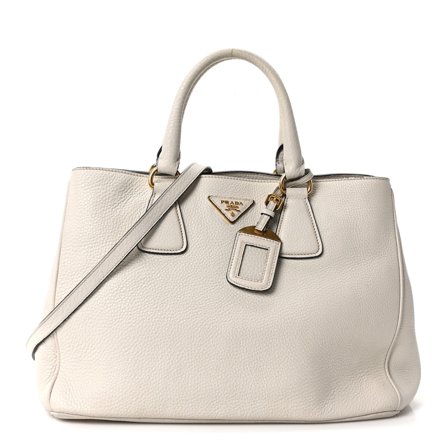 Prada Vitello Daino Tote Talco