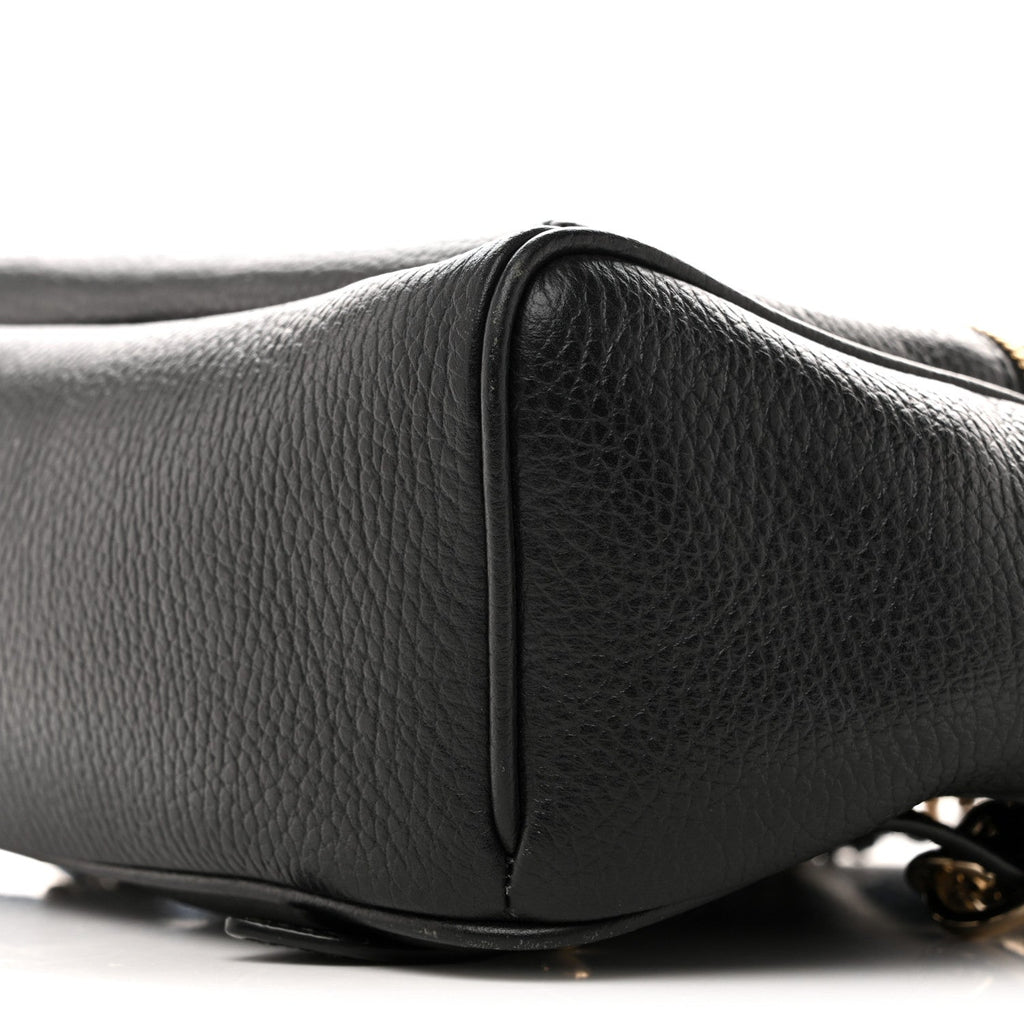 Gucci Pebbled Calfskin Soho Chain Backpack Black