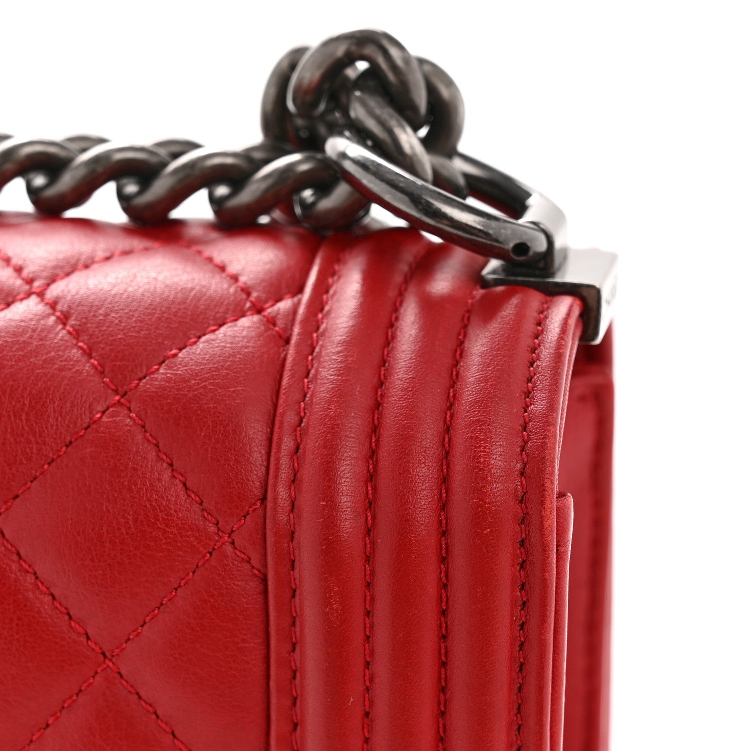 Chanel Calfskin Quilted New Medium Boy Flap Red