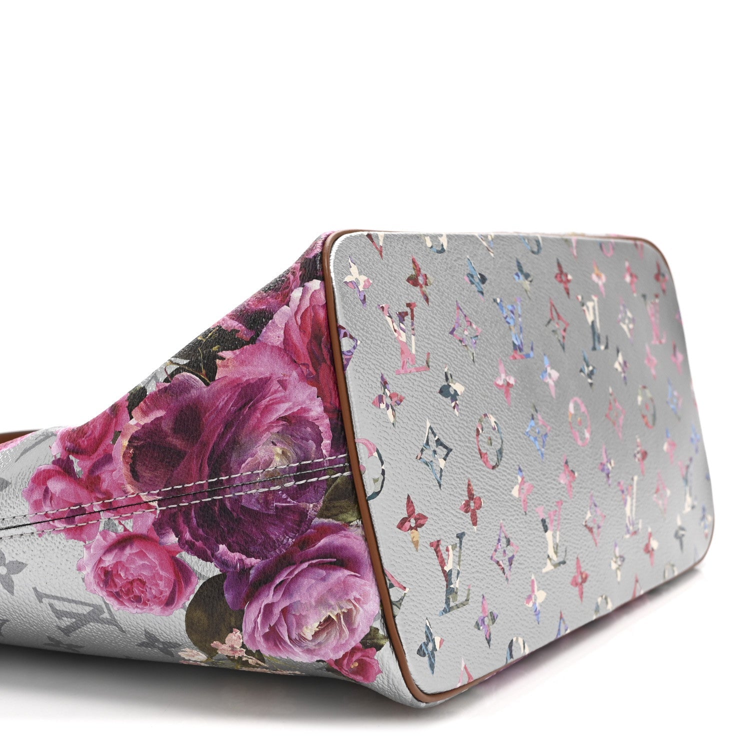 Louis Vuitton Metallic Monogram LV Garden Neverfull MM  Silver