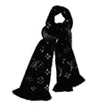 Louis Vuitton Wool Silk Logomania Shine Scarf Black