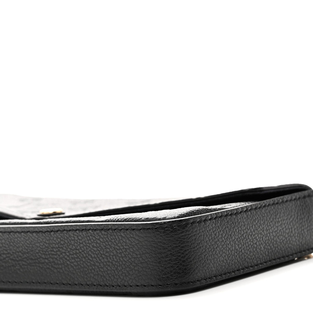 Louis Vuitton Empreinte Pochette Felicie Chain Wallet Black