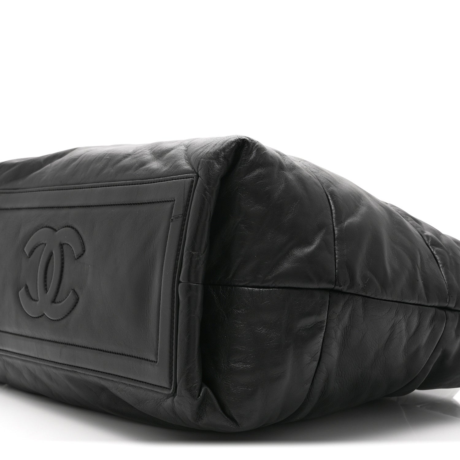 Chanel Lambskin Quilted Medium Coco Cocoon Reversible Tote Black