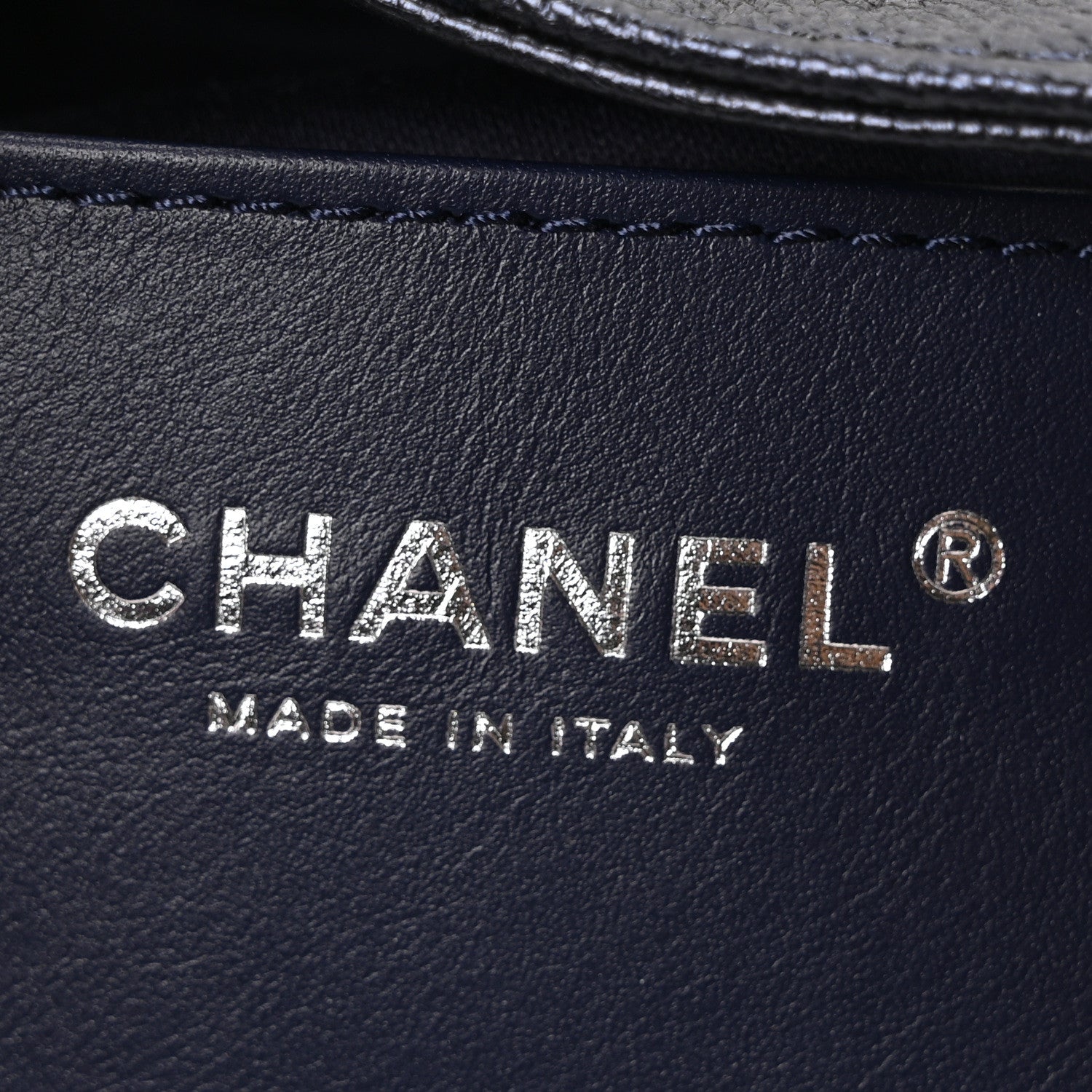 Chanel Metallic Caviar Quilted Mini Chanel 25 Handbag Dark Blue