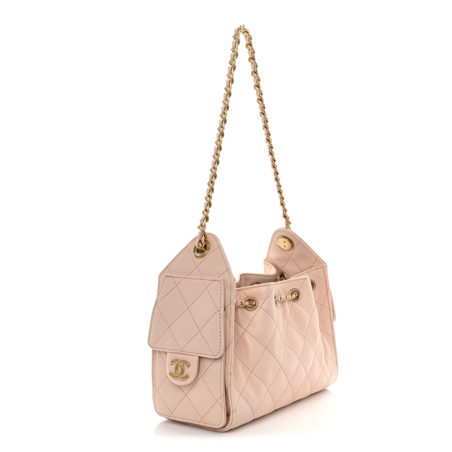 Chanel Caviar Quilted Mini Chanel 25 Handbag Light Pink