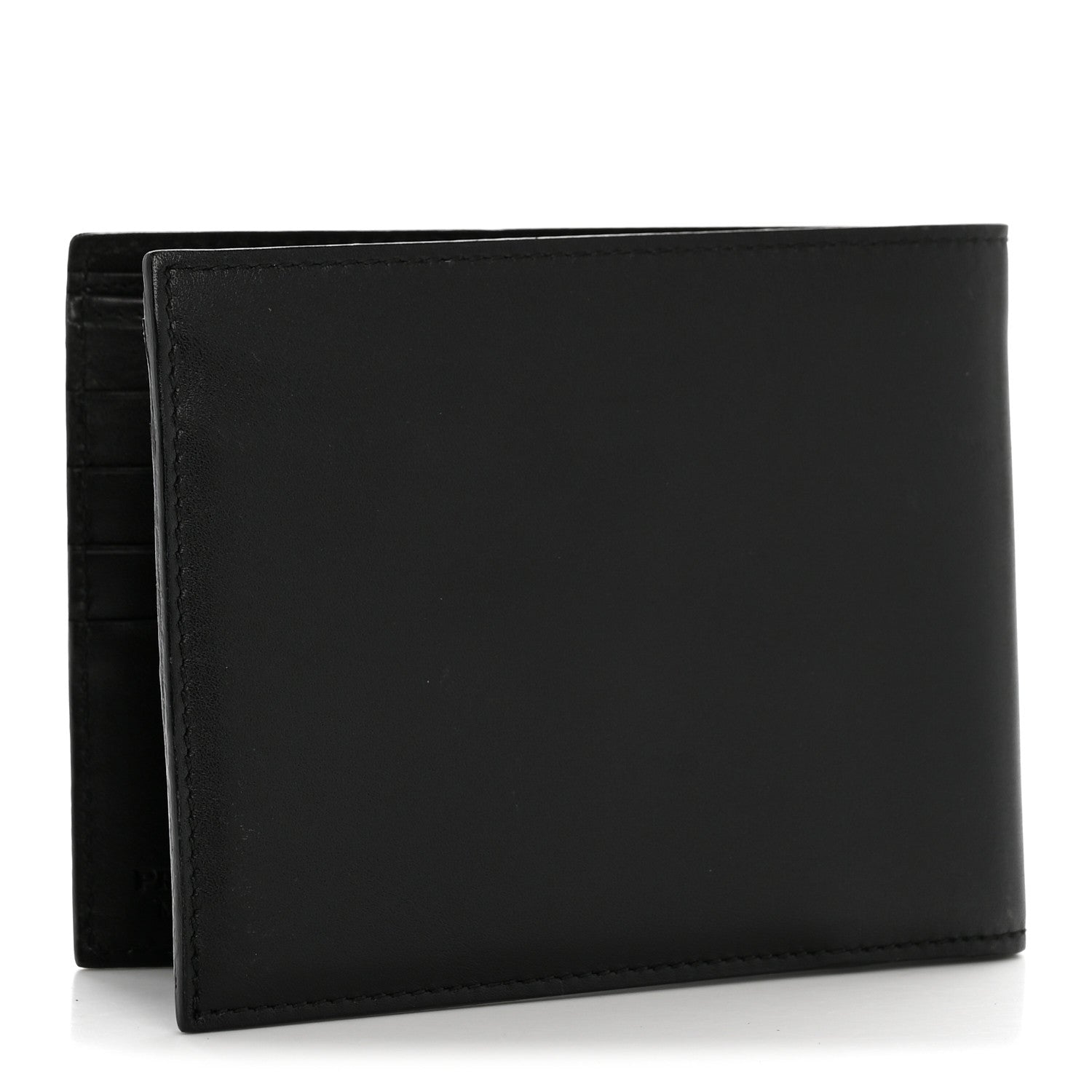 Prada Soft Calf Bi-Fold Wallet Black