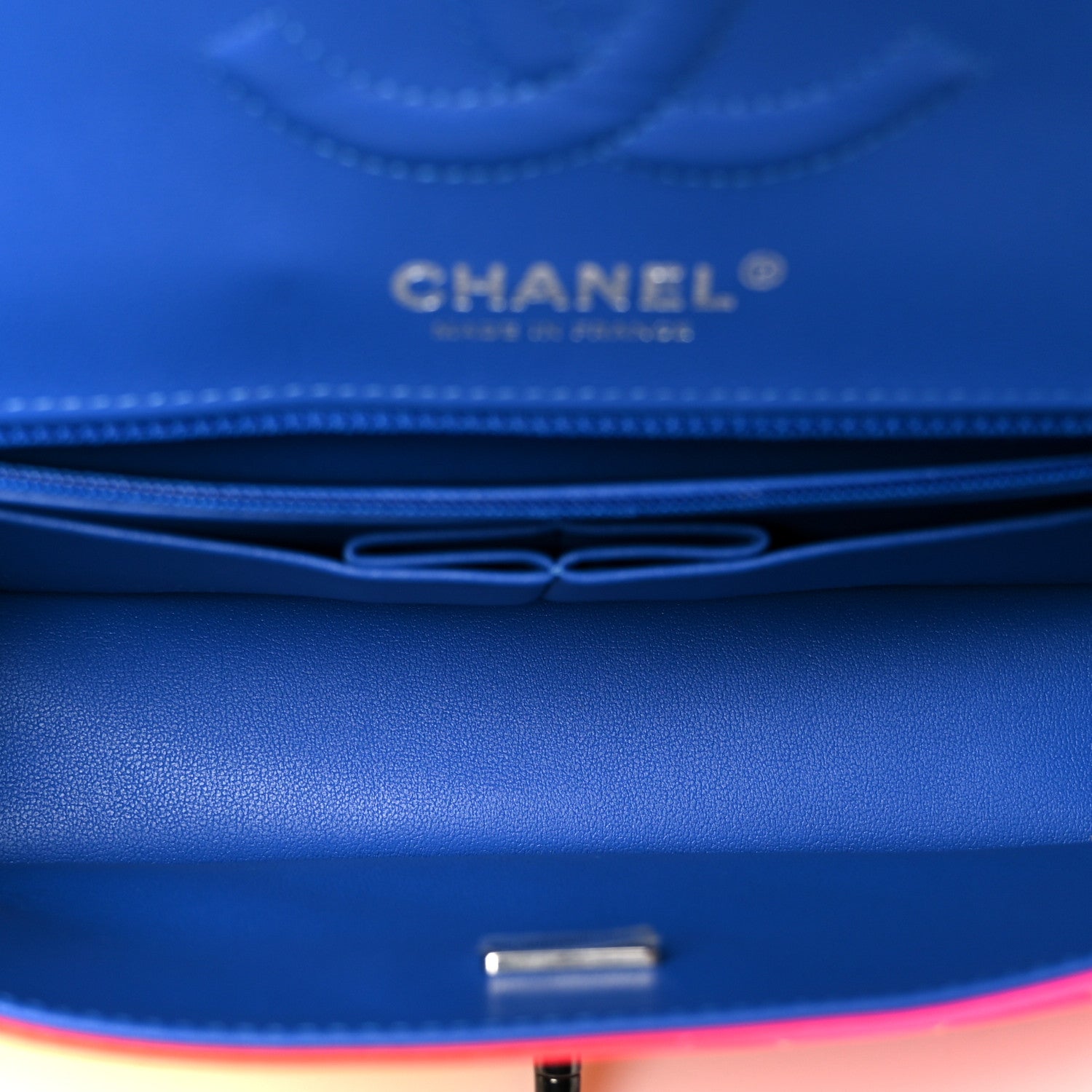 Chanel Calfskin Quilted Medium Rainbow Double Flap Multicolor