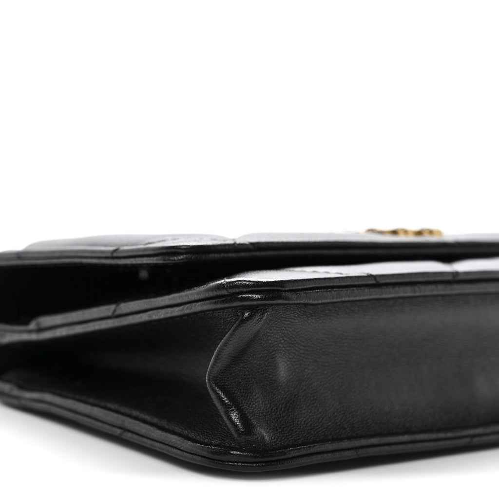 Chanel Lambskin Quilted Chanel 19 Wallet On Chain WOC Black