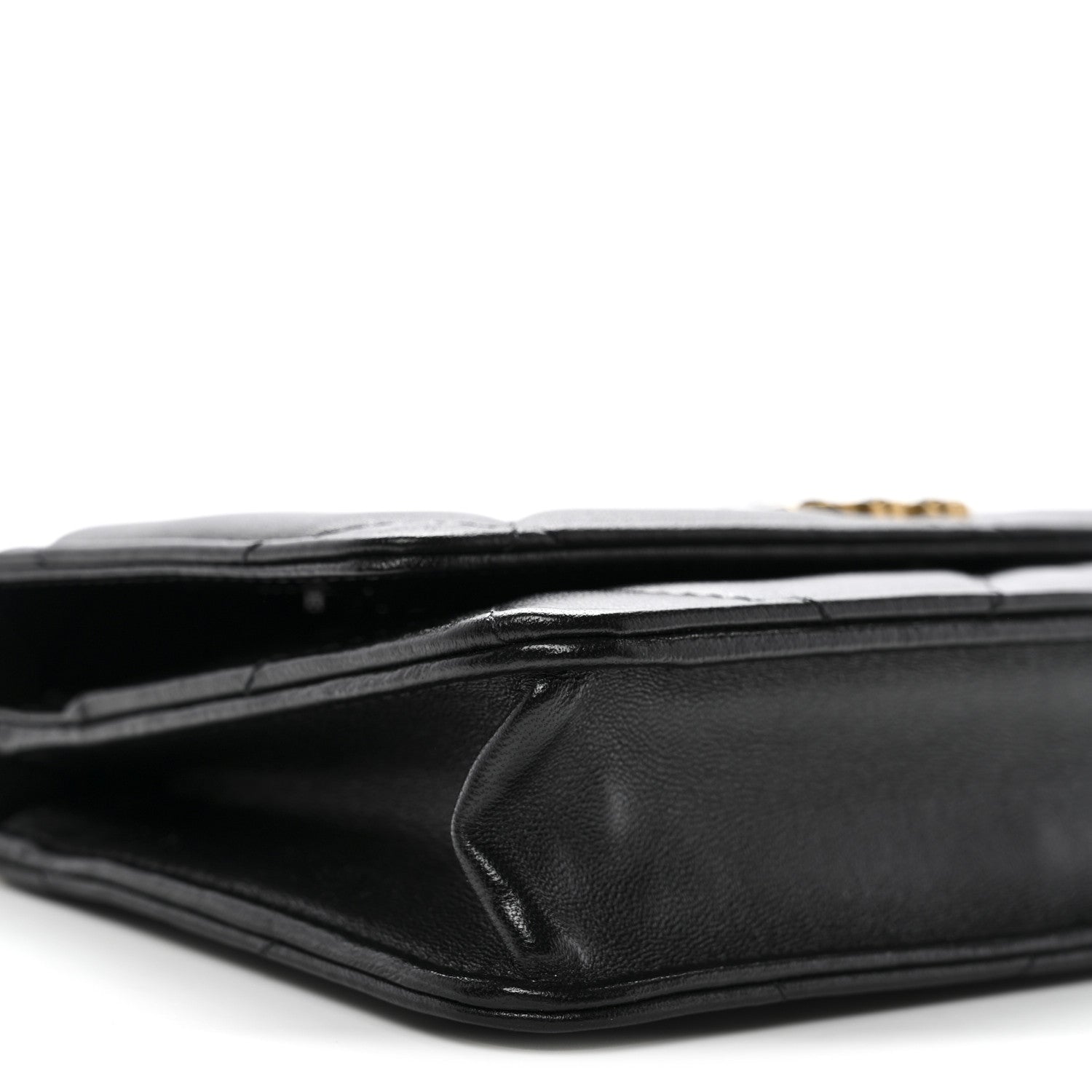 Chanel Lambskin Quilted Chanel 19 Wallet On Chain WOC Black