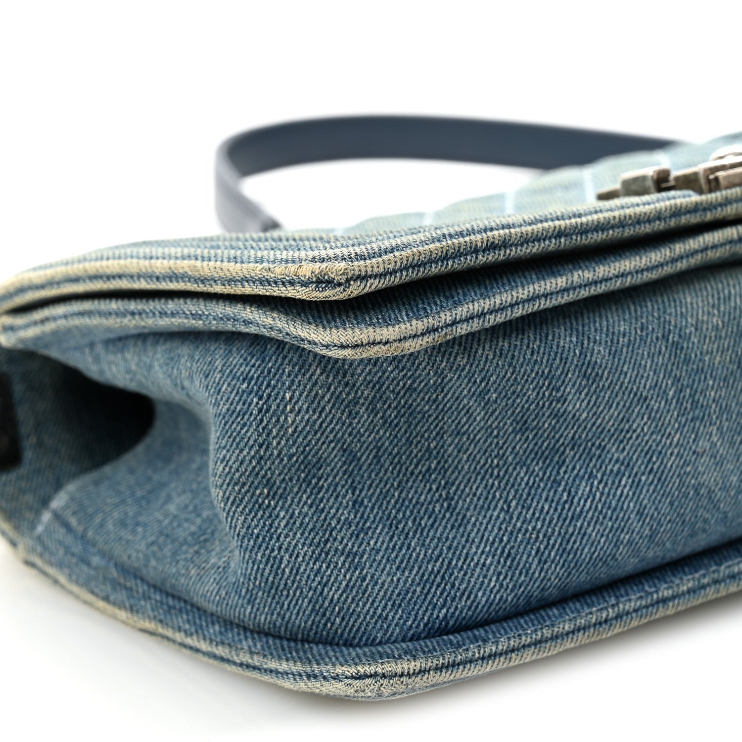 Chanel Denim Quilted Medium Boy Flap Blue