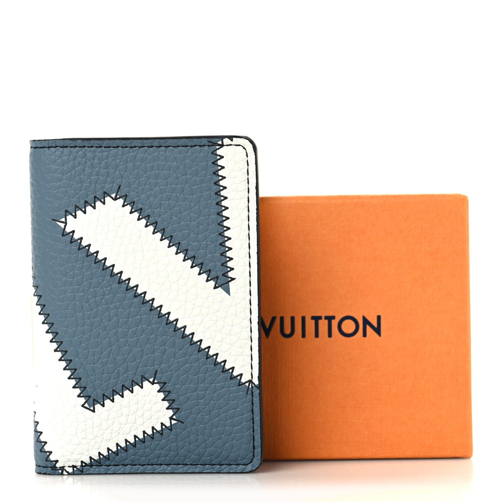Louis Vuitton Taurillon Monogram Pocket Organizer NM Lime