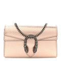 Gucci Metallic Calfskin Super Mini Dionysus Shoulder Bag Rose Gold