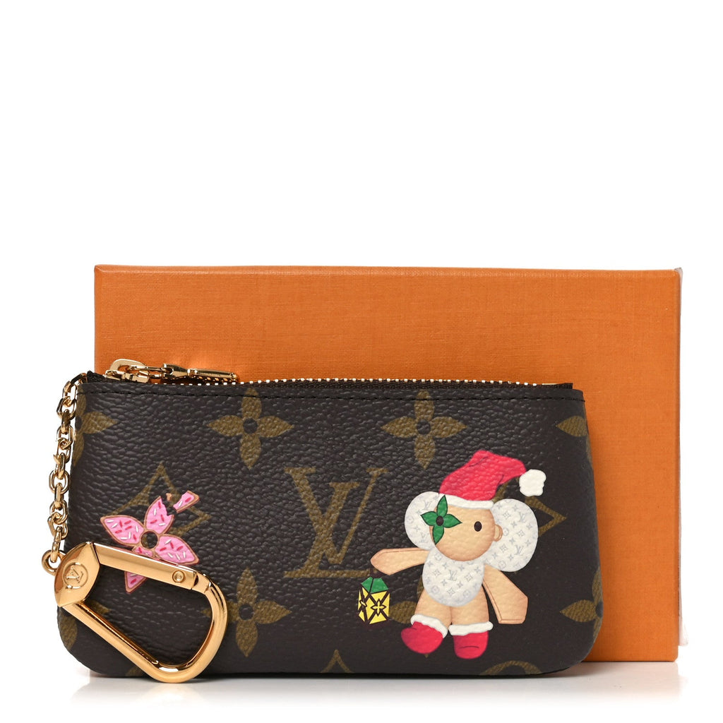 Louis Vuitton Monogram 2024 Christmas Animation Candy Factory Key Pouch Candy Red