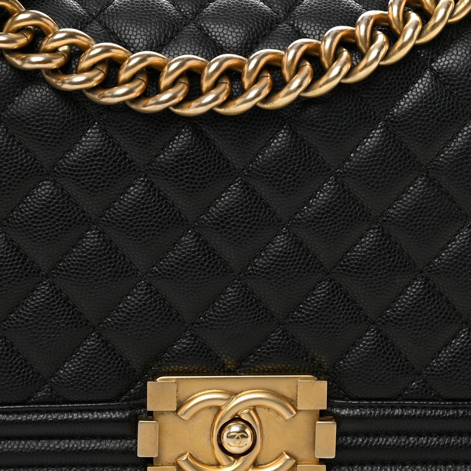 Chanel Caviar Quilted Medium Boy Flap Black