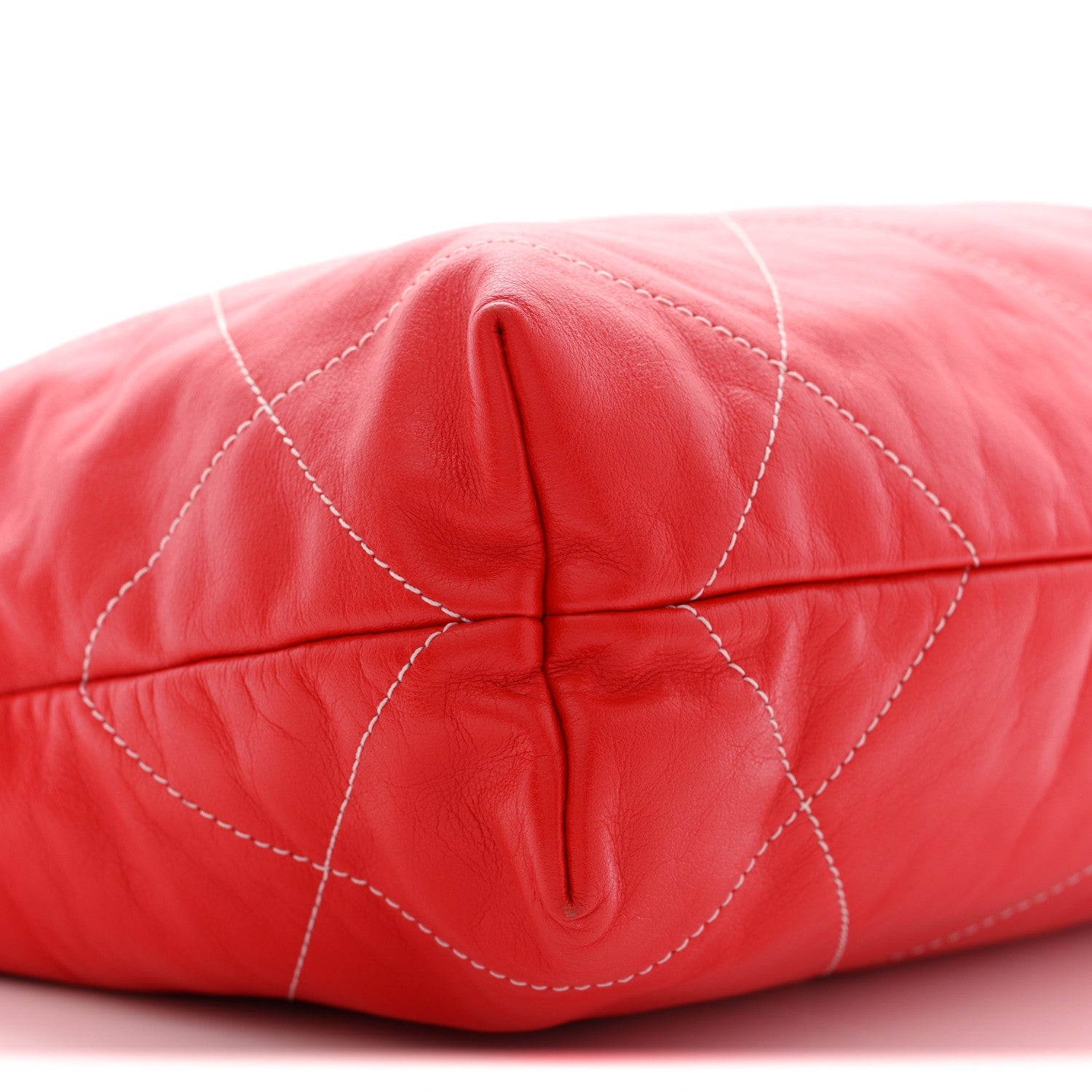 Chanel Shiny Calfskin Stitched Quilted Small Chanel 22 Red