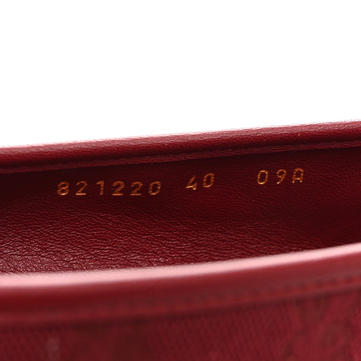 Gucci GG Monogram Horsebit Ballet Flats 40 Rosso Ancora
