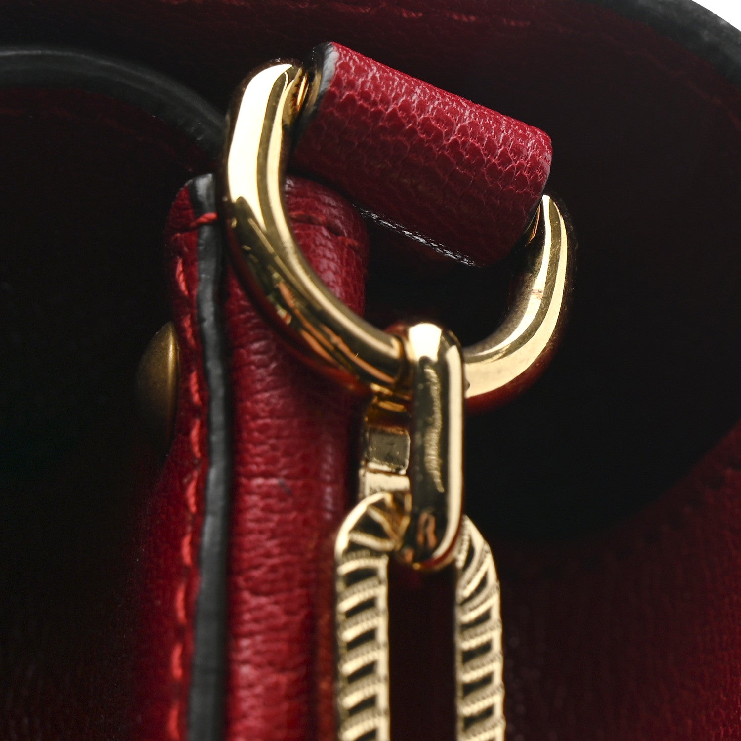 Gucci Calfskin Snakeskin Studded Small Ottilia Top Handle Bag Hibiscus Red