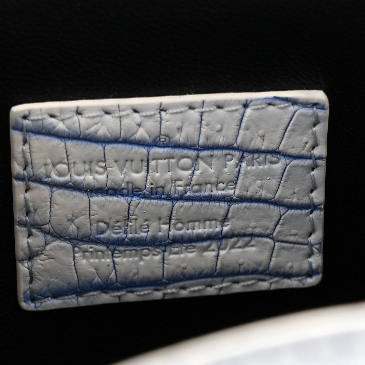 Louis Vuitton Crocodile Niloticus Sac Plat XS Mat Meringue White Blue