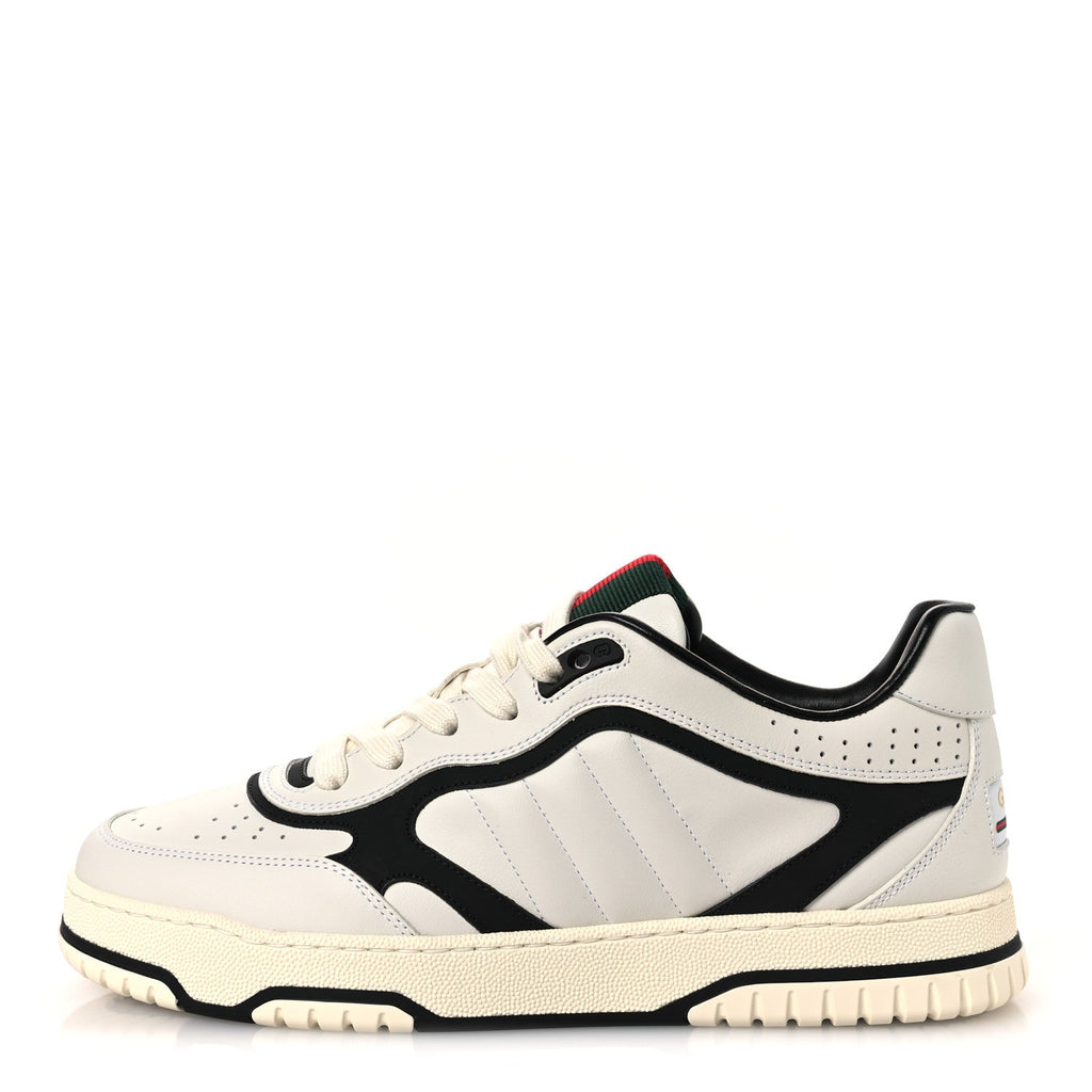 Gucci Sparrow Calfskin Mens Re-Web Sneakers 8 Green White Black