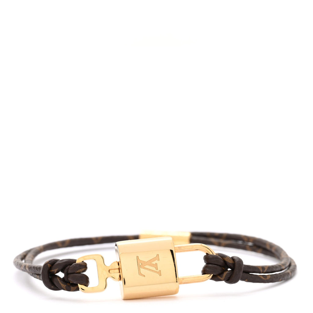 Louis Vuitton Monogram LV Padlock Bracelet 19