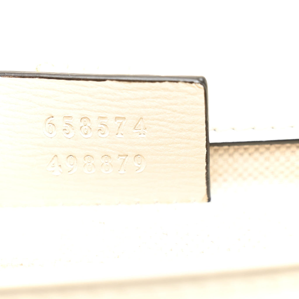 Gucci GG Supreme Monogram Web Mini Horsebit 1955 Shoulder Bag Beige Mystic White