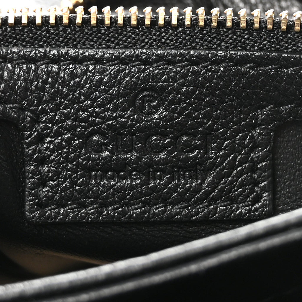 Gucci Roxy Calfskin Web Medium Studded Blondie Shoulder Flap Bag Black