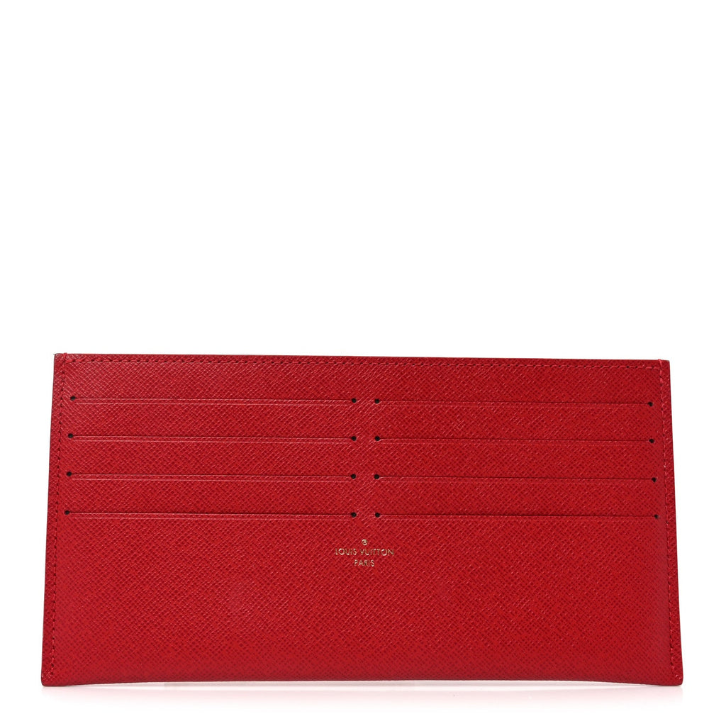 Louis Vuitton Calfskin Felicie Card Holder Insert Cherry