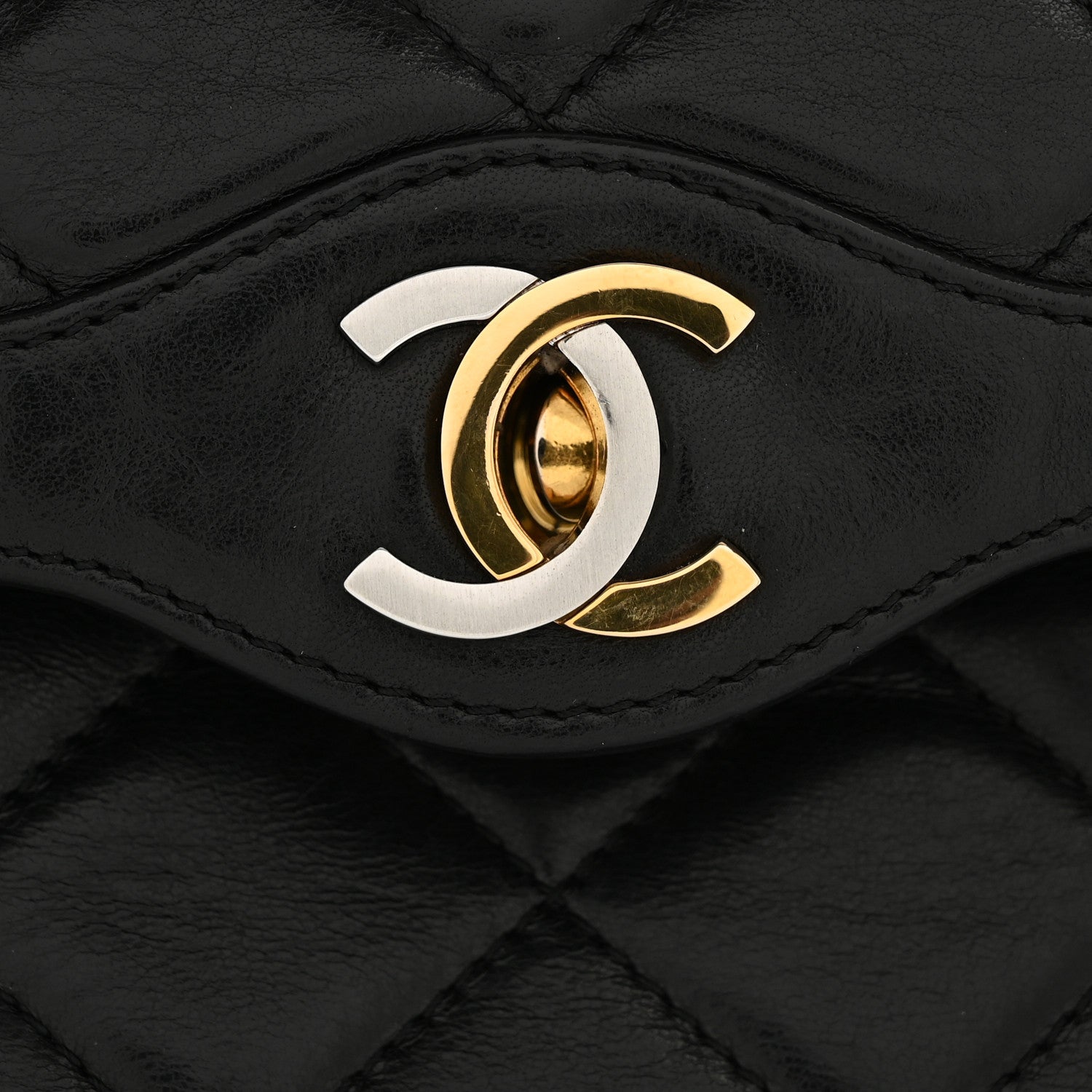 Chanel Lambskin Medium Double Flap Black