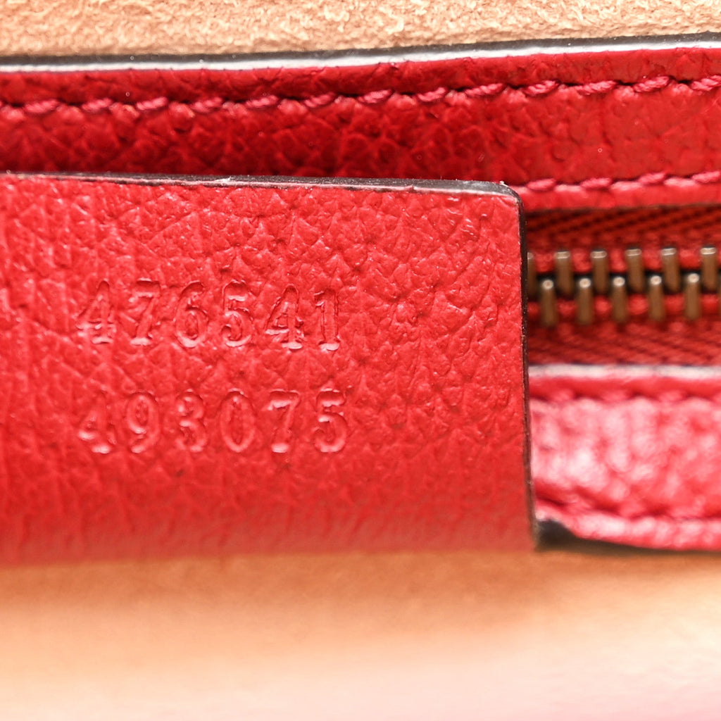 Gucci GG Supreme Monogram Small Queen Margaret Top Handle Bag Red