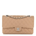 Chanel Caviar Quilted Medium Double Flap Beige