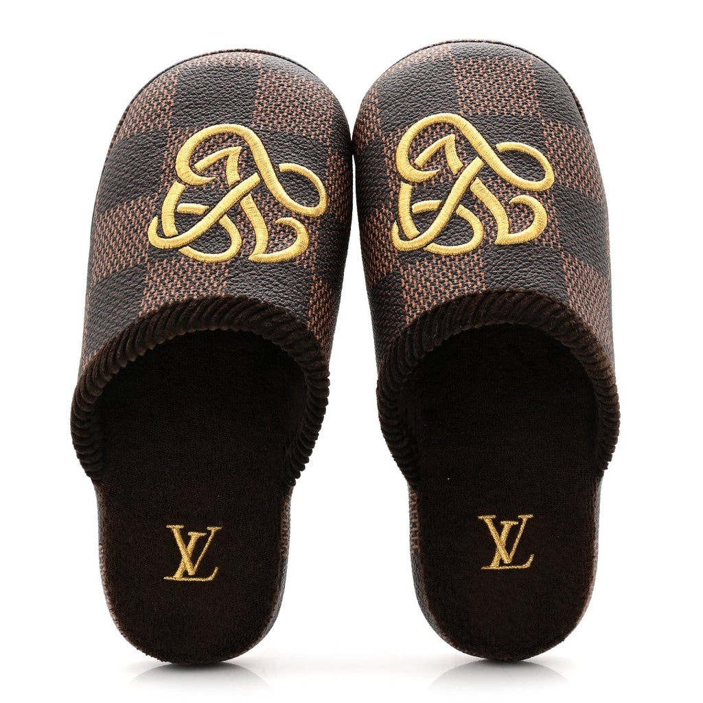Louis Vuitton Damier Ebene Palace Slippers 35 Mocha