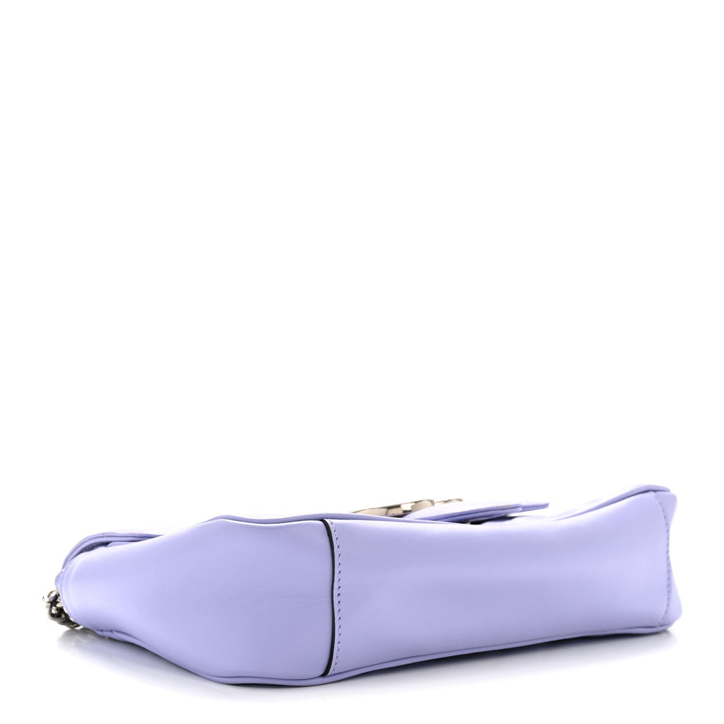 Gucci Calfskin Matelasse Small GG Marmont Shoulder Bag Lapis