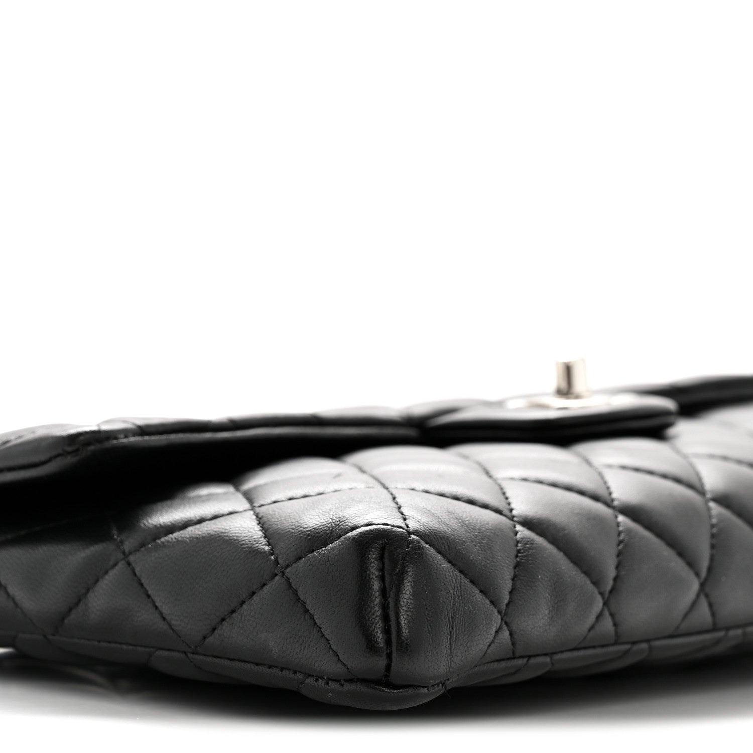 Chanel Lambskin Quilted Flap Clutch Black