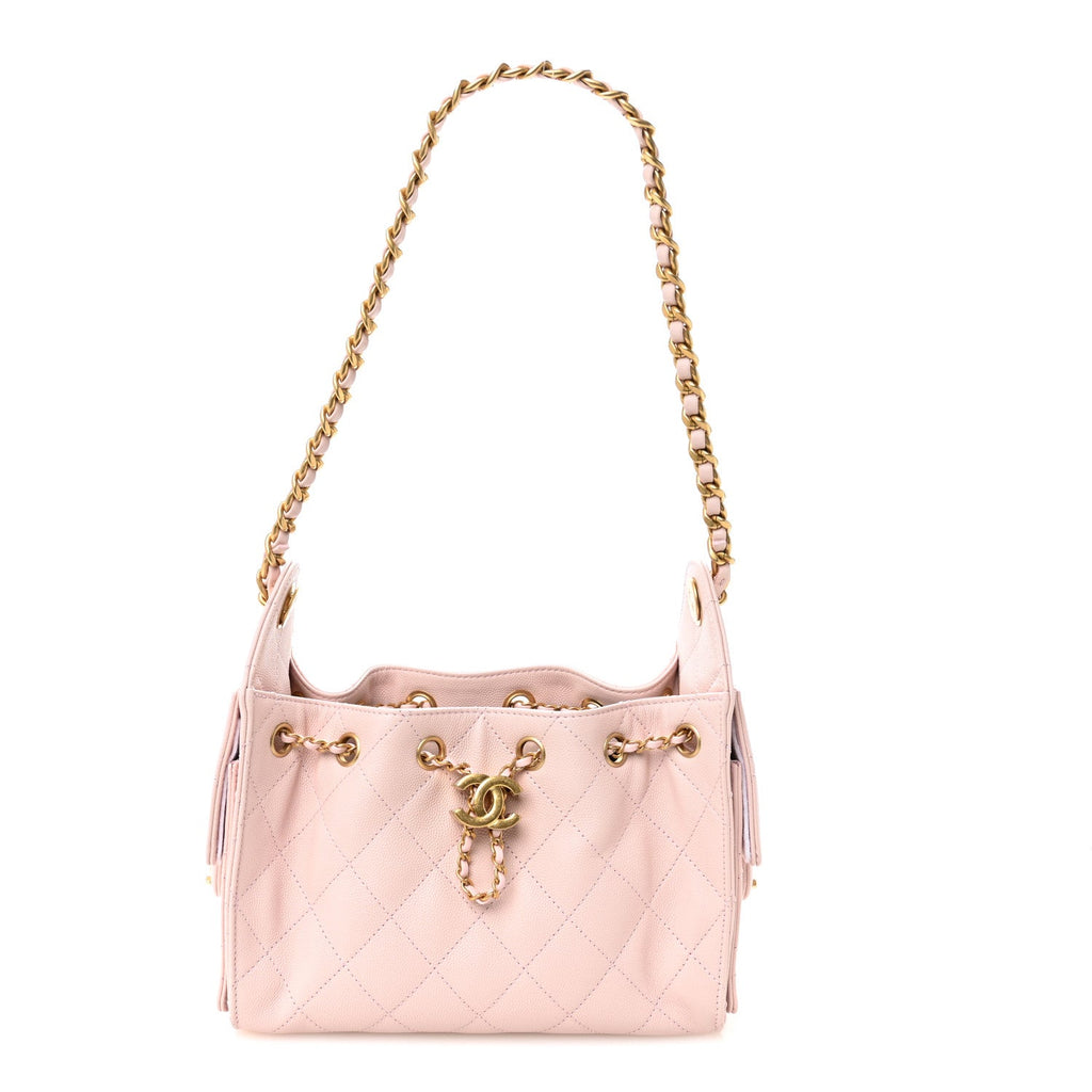 Chanel Caviar Quilted Mini Chanel 25 Handbag Light Pink