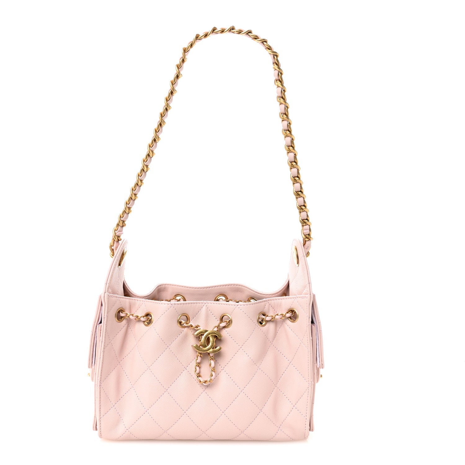 Chanel Caviar Quilted Mini Chanel 25 Handbag Light Pink