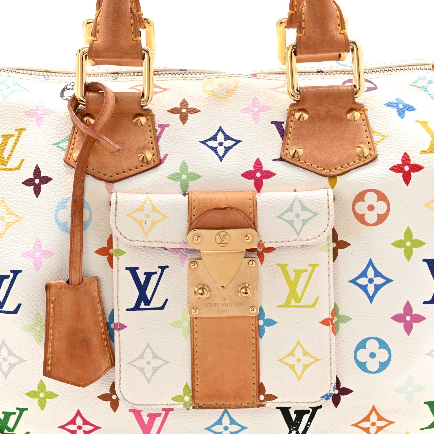 Louis Vuitton Monogram Multicolor Speedy 30 White