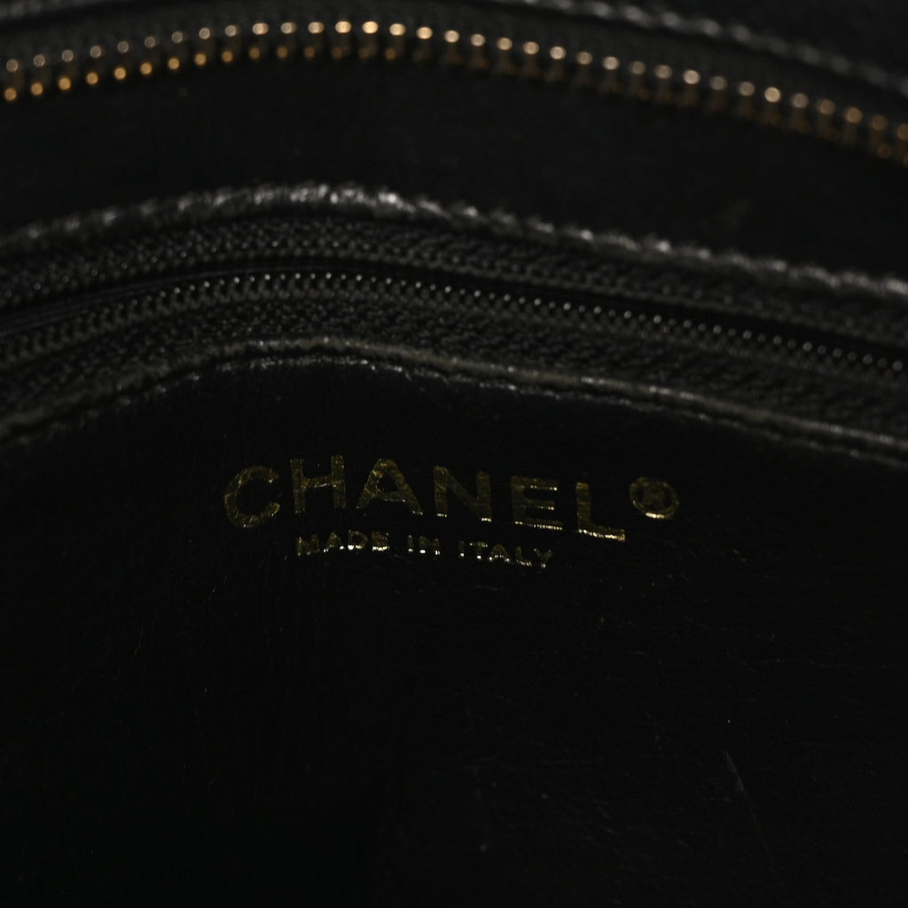 Chanel Caviar Quilted Medallion Tote Black
