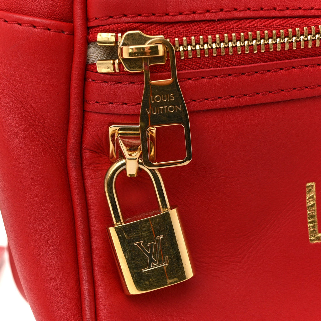 Louis Vuitton Supple Calfskin Paname Take Off Flight Overseas Bag Red