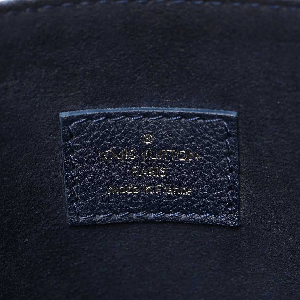 Louis Vuitton Grained Calfskin Lockme Shopper Navy