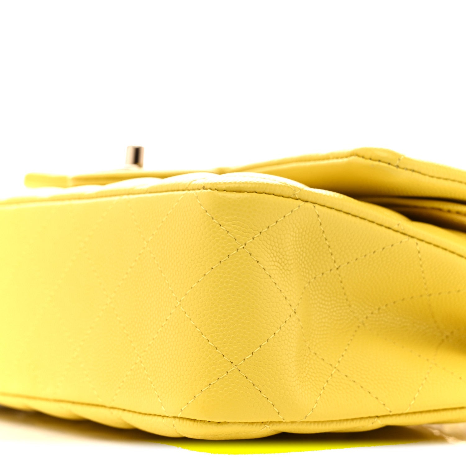 Chanel Caviar Quilted Medium Double Flap Yellow